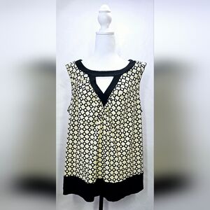 Size 22/24W Cato Woman Sleeveless Geometric Print Top